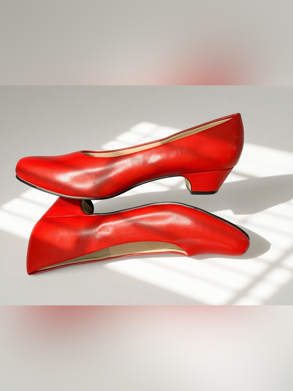 Soft Style by Hush Puppies Angel II Red Low Heel Pumps - Size 9M